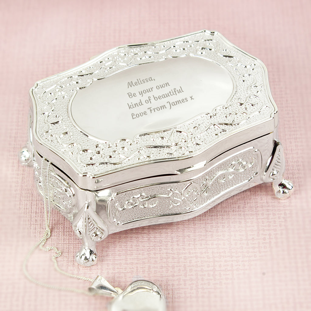 Personalised Any Message Small Antique Trinket Box | Trinket, Jewellery & Keepsake Boxes