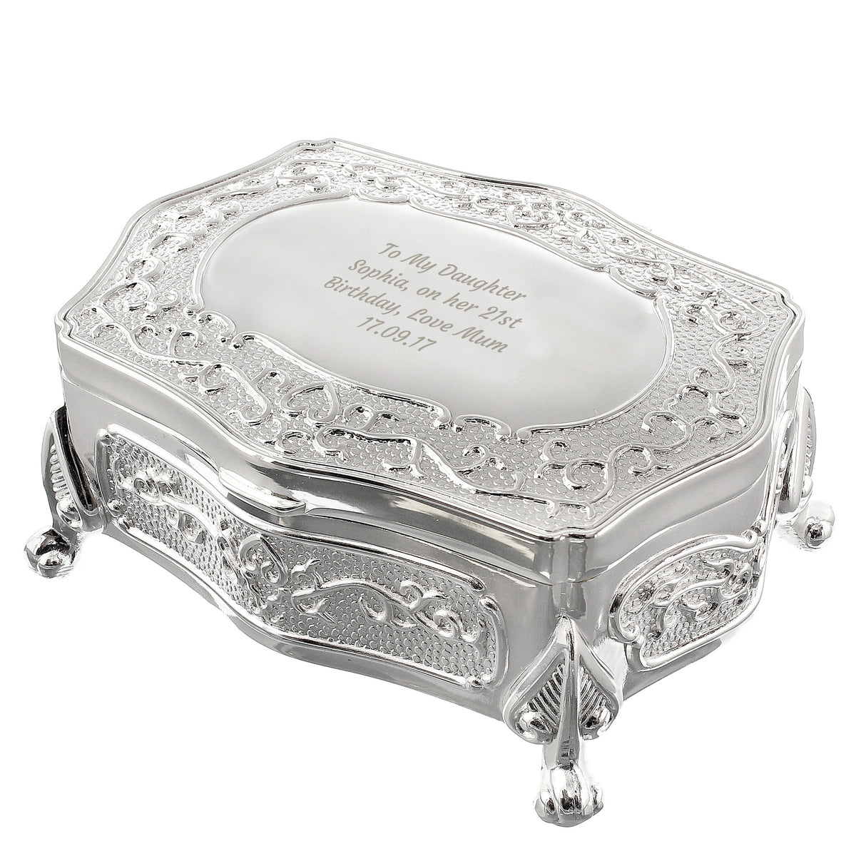 Personalised Any Message Small Antique Trinket Box | Trinket, Jewellery & Keepsake Boxes