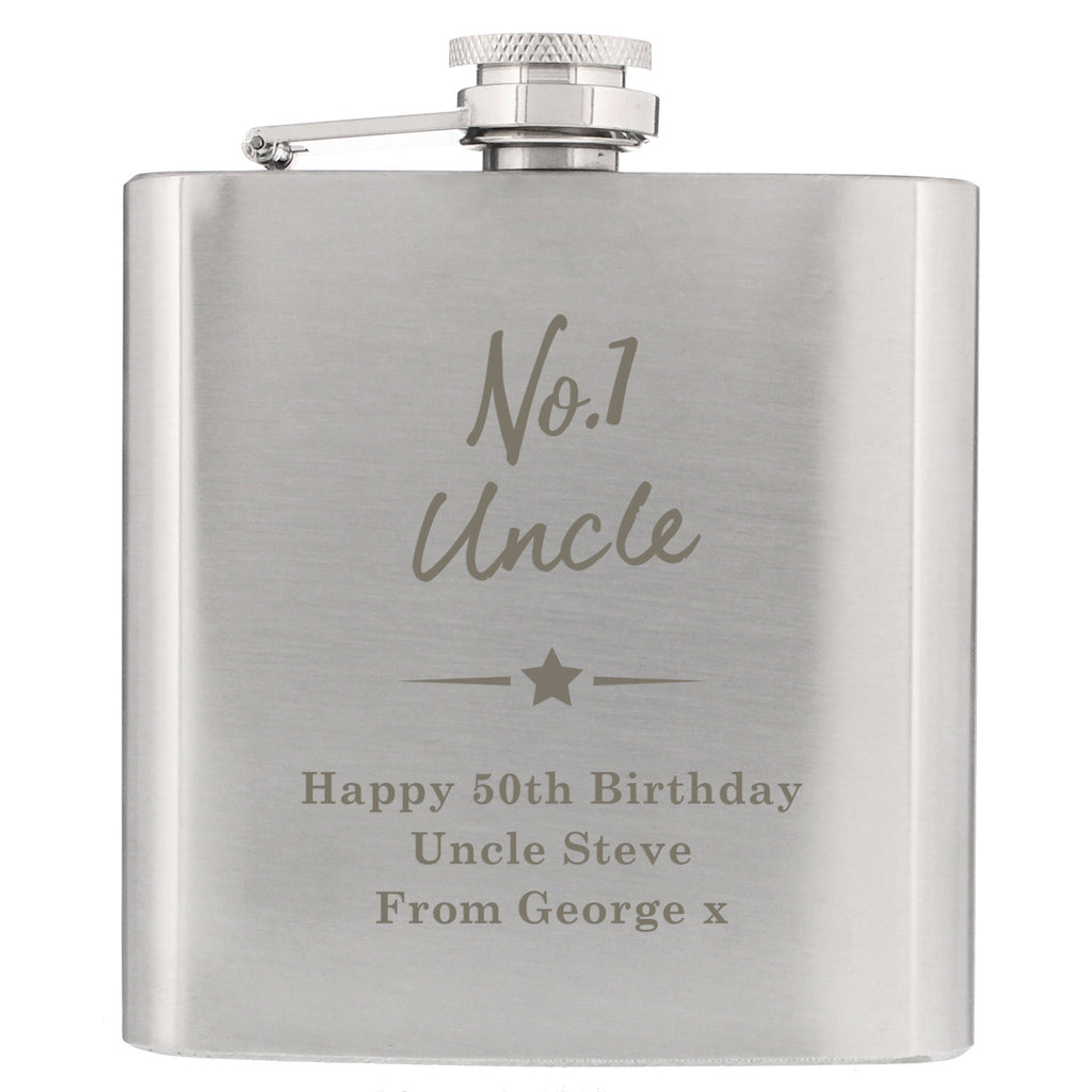 Personalised No.1 Hip Flask - Hip Flask - Inspired Creative Gifts