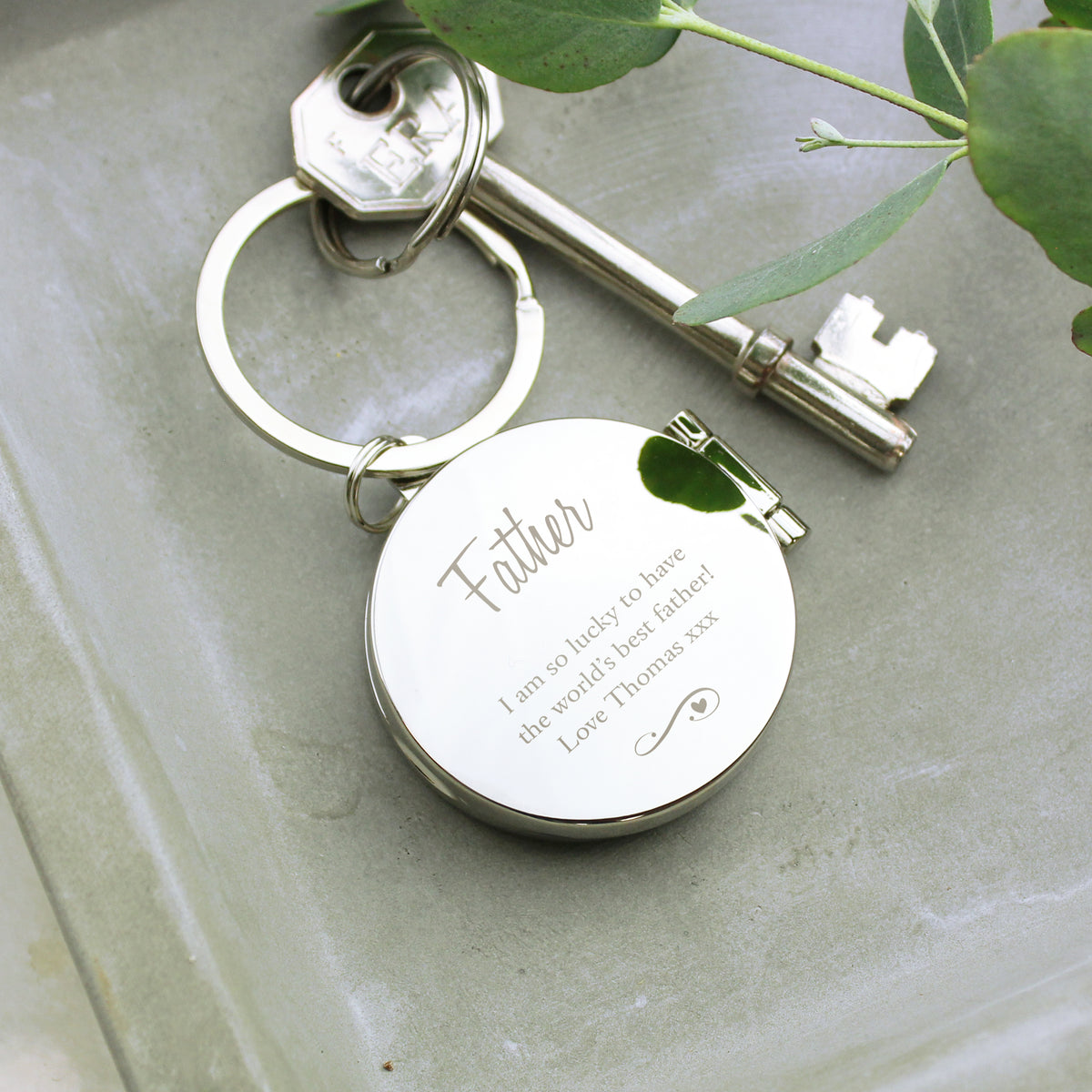 Personalised Swirls & Hearts Photo Keyring | Mother's Day Gift