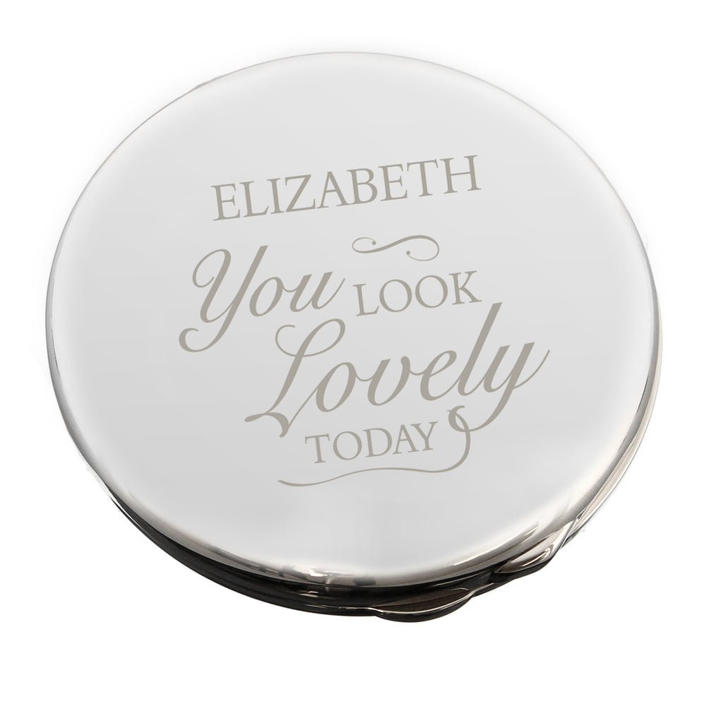 Personalised You Look Lovely Compact Mirror | Wedding Gift