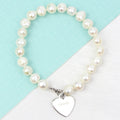Personalised White Freshwater Pearl Name Bracelet | Jewellery | Inspired Creative Gifts
