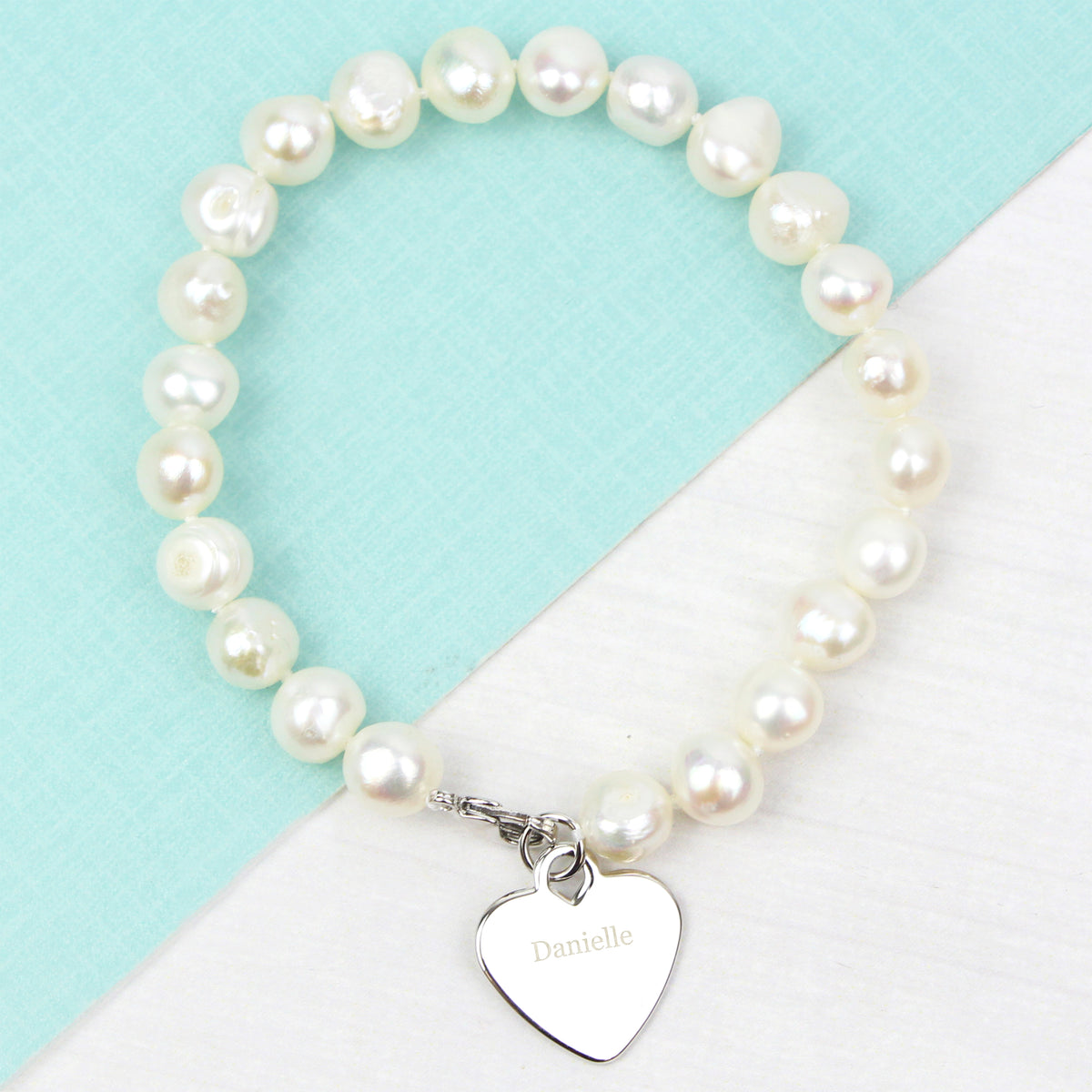 Personalised White Freshwater Pearl Name Bracelet | Jewellery | Inspired Creative Gifts