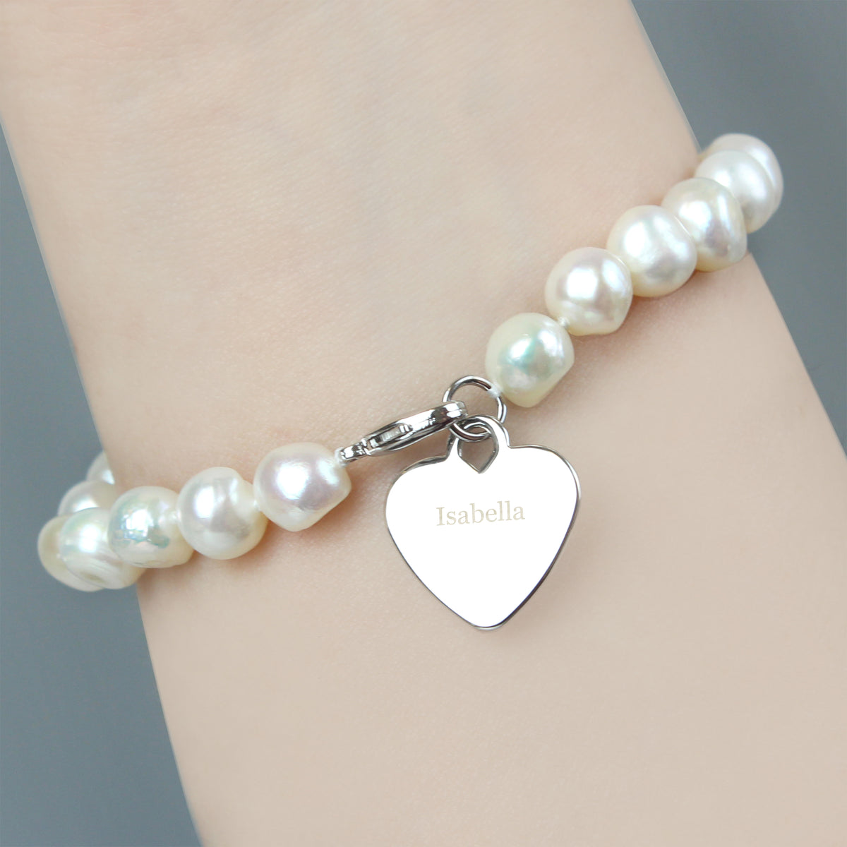 Personalised White Freshwater Pearl Name Bracelet | Jewellery | Inspired Creative Gifts