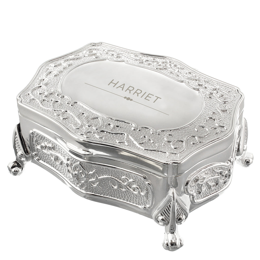 Personalised Classic Small Antique Trinket Box for Wedding