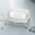 Personalised Swirls & Hearts Small Antique Trinket Box | Trinket, Jewellery & Keepsake Boxes | Inspired Creative Gifts