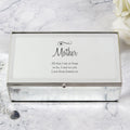 Personalised Swirls & Hearts Mirrored Jewellery Box for Wedding
