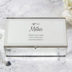 Personalised Swirls & Hearts Mirrored Jewellery Box for Wedding