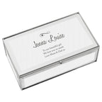 Personalised Swirls & Hearts Mirrored Jewellery Box for Wedding