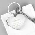 Personalised Swirl Heart Photoframe Keyring for Wedding