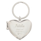 Personalised Swirl Heart Photoframe Keyring for Wedding