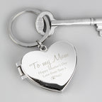 Personalised Swirl Heart Photoframe Keyring for Wedding