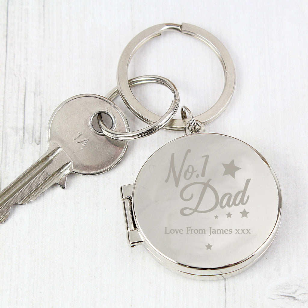 Personalised No.1 Dad Photo Keyring | Keyrings | Inspired Creative Gifts
