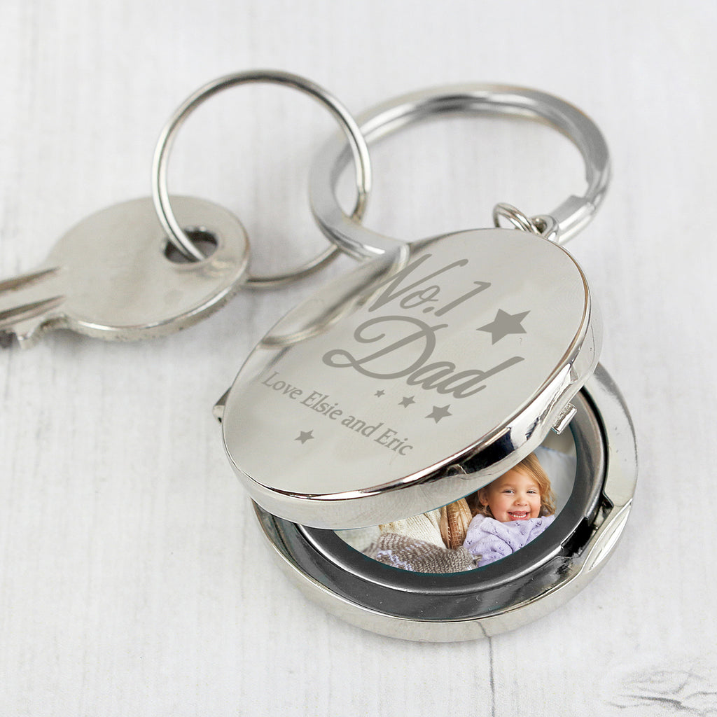 Personalised No.1 Dad Photo Keyring | Keyrings | Inspired Creative Gifts