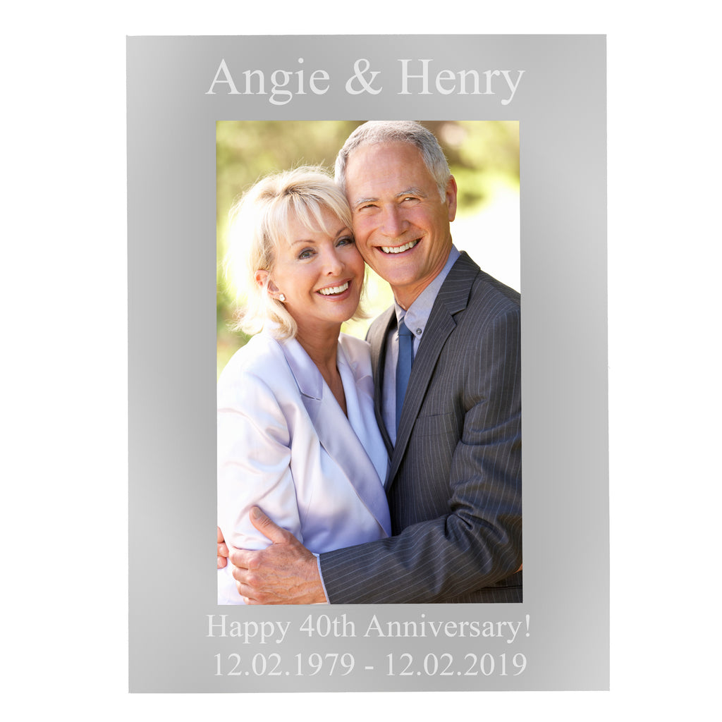 Personalised 6x4 Silver Photo Frame - Picture Frame - Inspired Creative Gifts