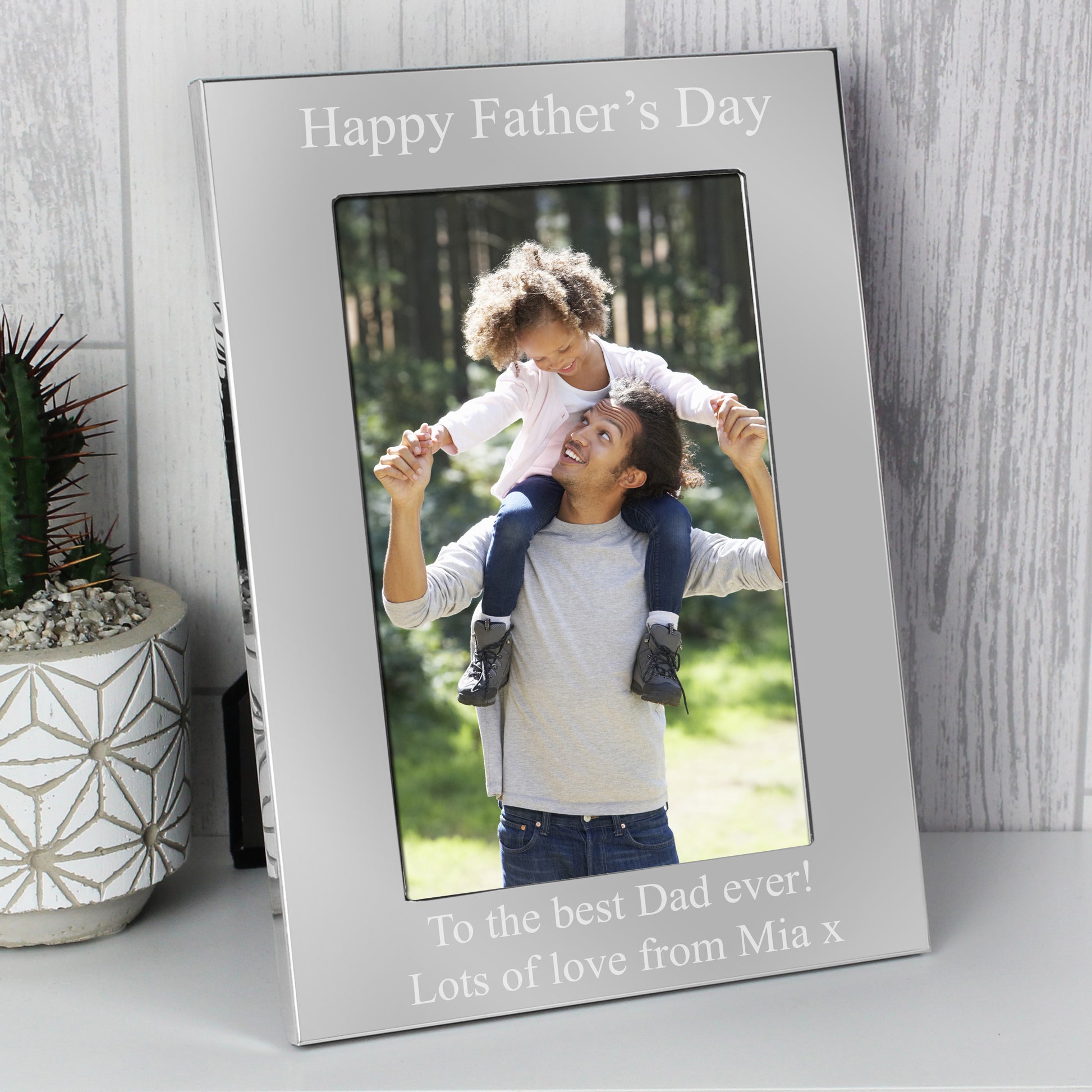 Personalised 6x4 Silver Photo Frame - Inspired Creative Gifts