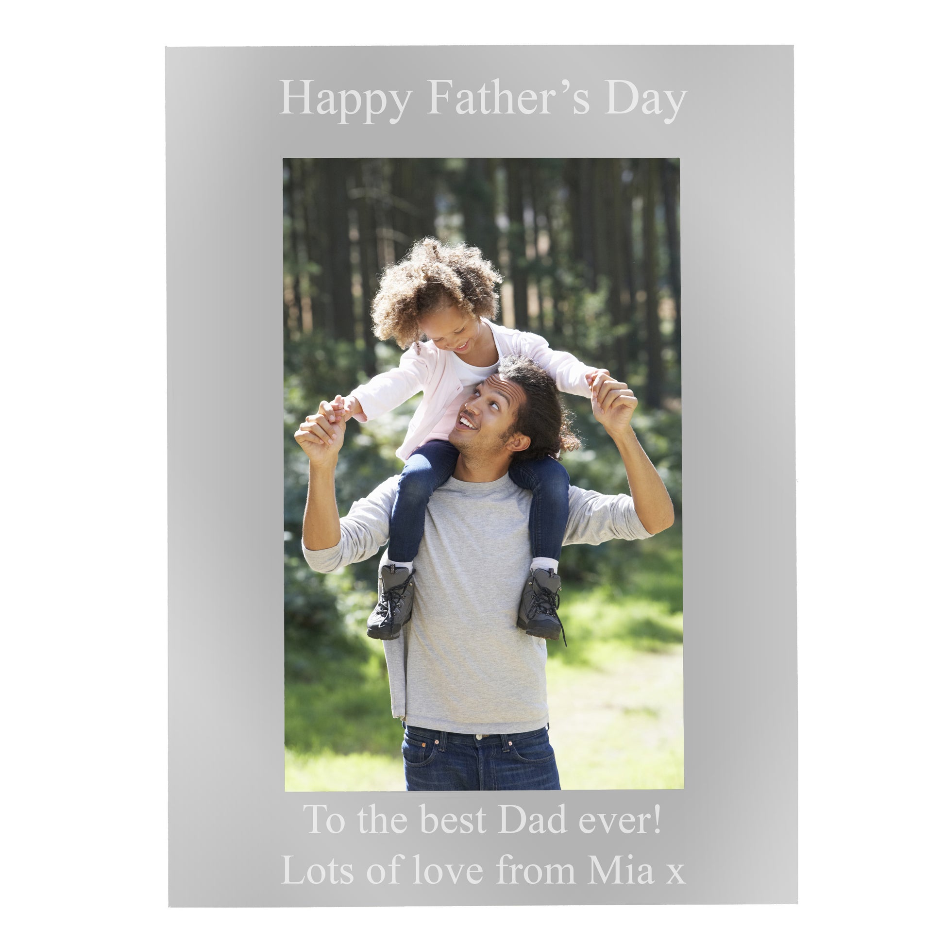 Personalised 6x4 Silver Photo Frame - Inspired Creative Gifts