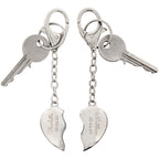 Personalised Any Message Two Hearts Keyring | Keyrings