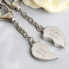 Personalised Any Message Two Hearts Keyring | Keyrings