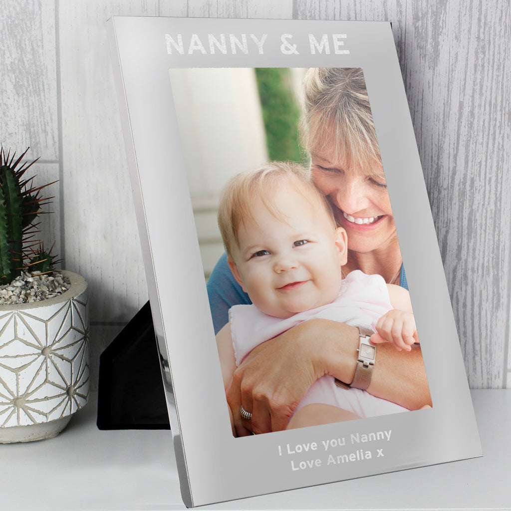 Personalised & Me 5x7 Silver Photo Frame - Picture Frame - Inspired Creative Gifts