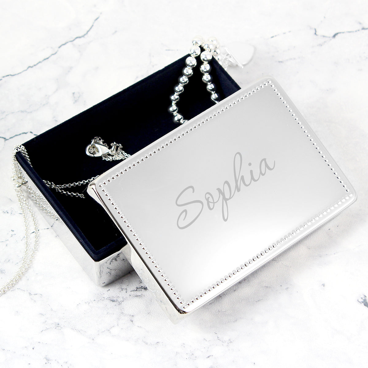 Personalised Name Rectangular Jewellery Box | Gift for Her
