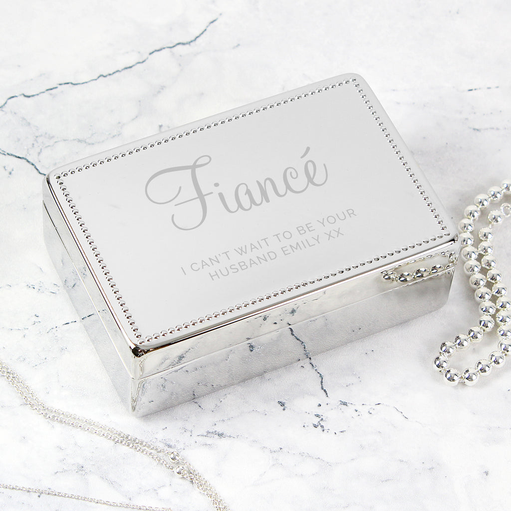 Personalised Rectangular Jewellery Box | Wedding Gift