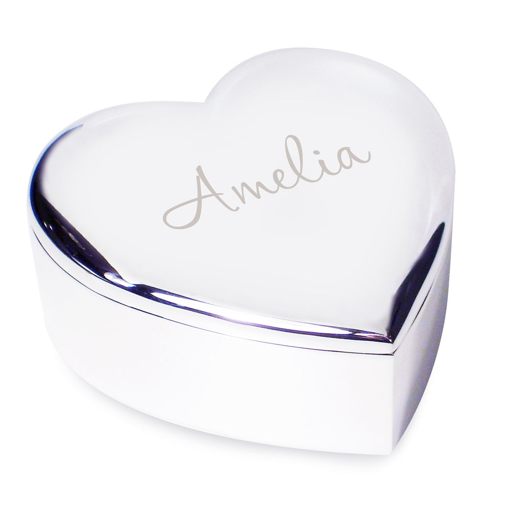 Personalised Name Only Heart Trinket Box | Wedding Gift