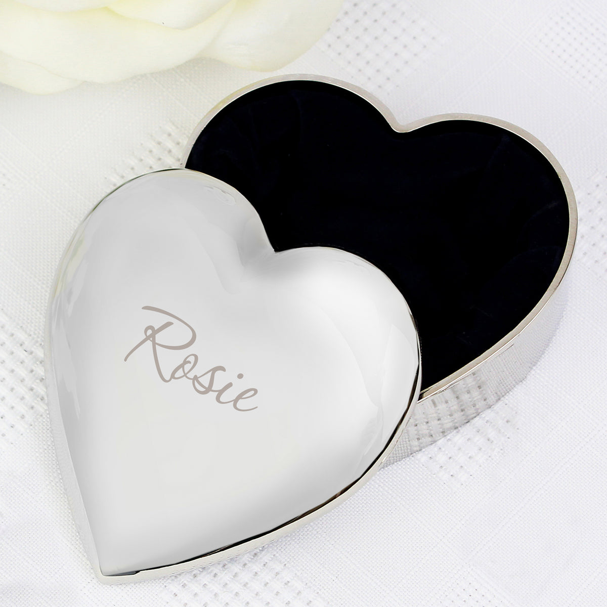 Personalised Name Only Heart Trinket Box | Wedding Gift