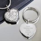 Personalised Diamante Heart Keyring | Keyrings | Mother's Day Gift