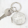 Personalised You Mean The World To Me Round Photo keyring | Keyrings | Inspired Creative Gifts