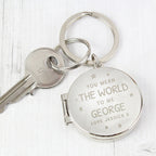 Personalised You Mean The World To Me Round Photo keyring | Keyrings | Inspired Creative Gifts