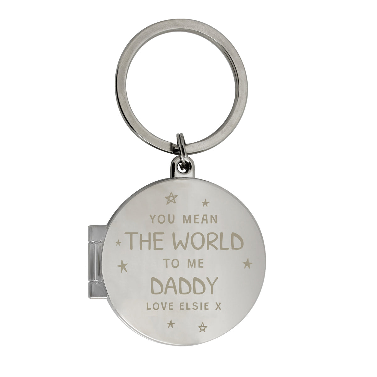 Personalised You Mean The World To Me Round Photo keyring | Keyrings | Inspired Creative Gifts