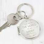 Personalised You Mean The World To Me Round Photo keyring | Keyrings | Inspired Creative Gifts