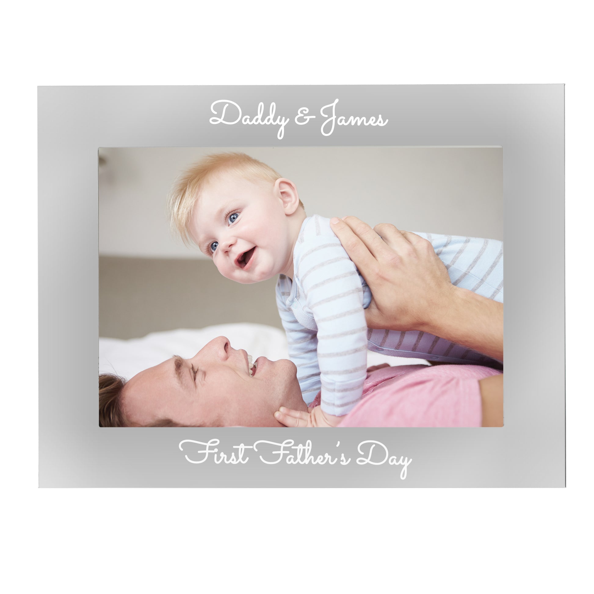 Personalised Free Text 5 x 7 Silver Photo Frame - Inspired Creative Gifts