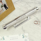 Personalised Free Text Silver Plated Certificate Holder for Wedding
