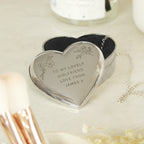 Personalised Floral Free Text Heart Trinket Box | Trinket, Jewellery & Keepsake Boxes