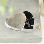 Personalised Floral Free Text Heart Trinket Box | Trinket, Jewellery & Keepsake Boxes