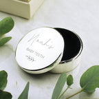 Personalised Botanical First Tooth/Curl Trinket Box | Trinket, Jewellery & Keepsake Boxes | New Baby Gift