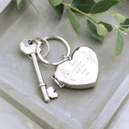 Personalised Floral Heart Photo Frame Keyring | Keyrings
