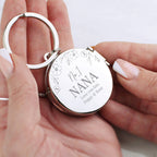 Personalised Floral Round Photo Frame Keyring for Wedding