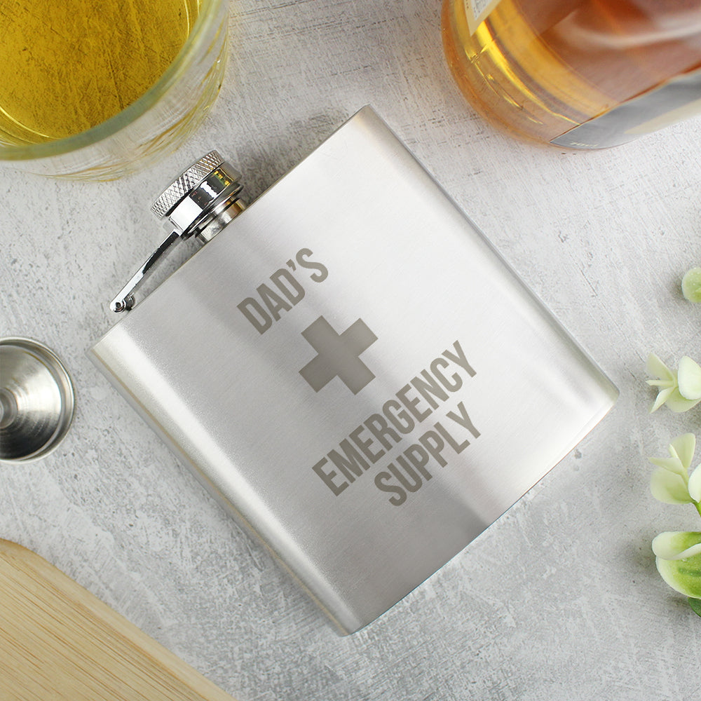 Personalised Emergency Supply Hip Flask - Inspired Creative Gifts