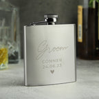 Personalised Free Text Wedding Party Hip Flask | Gift for Him