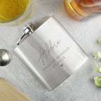 Personalised Free Text Wedding Party Hip Flask | Gift for Him