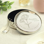 Personalised January Birth Flower Round Trinket Box | Mother's Day Gift
