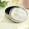 Personalised March Birth Flower Round Trinket Box | Trinket, Jewellery & Keepsake Boxes | Mother's Day Gift