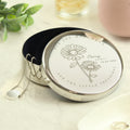 Personalised April Birth Flower Round Trinket Box | Gift for Her