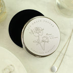 Personalised June Birth Flower Round Trinket Box | Trinket, Jewellery & Keepsake Boxes | Inspired Creative Gifts