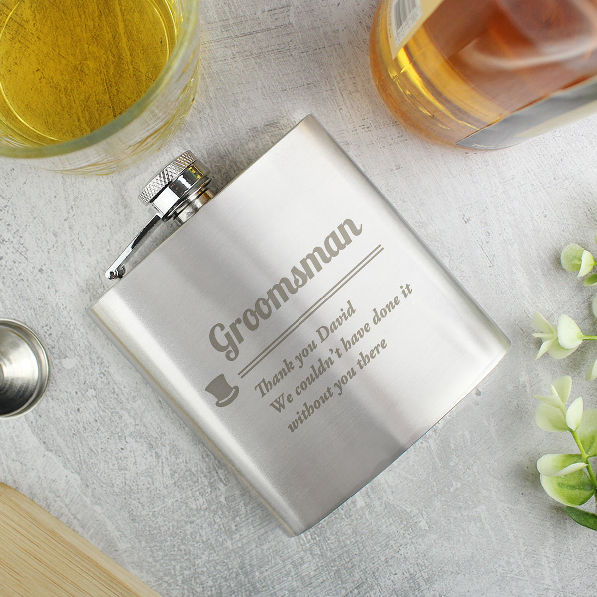 Personalised Groomsman Hip flask | Wedding Gift