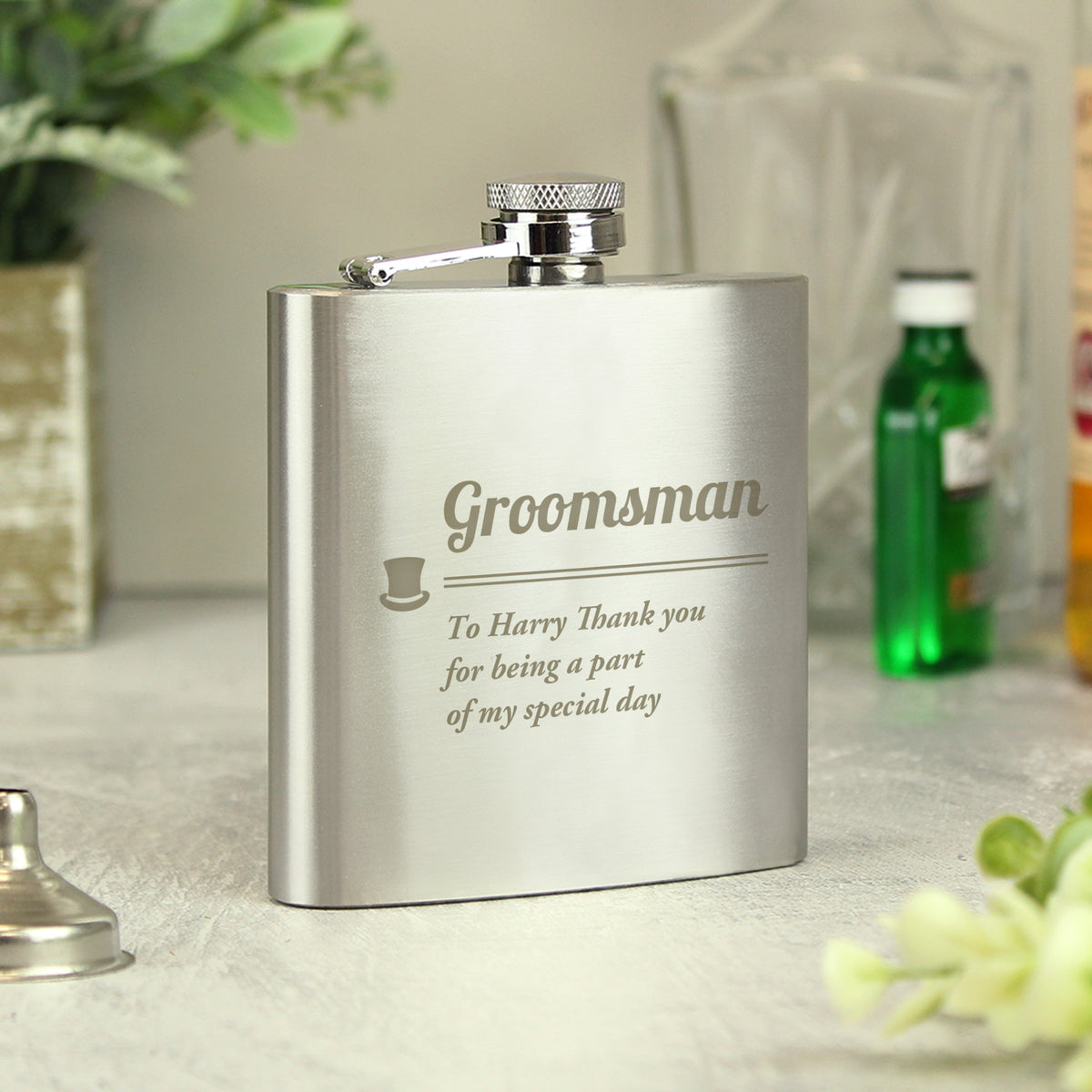 Personalised Groomsman Hip flask | Wedding Gift