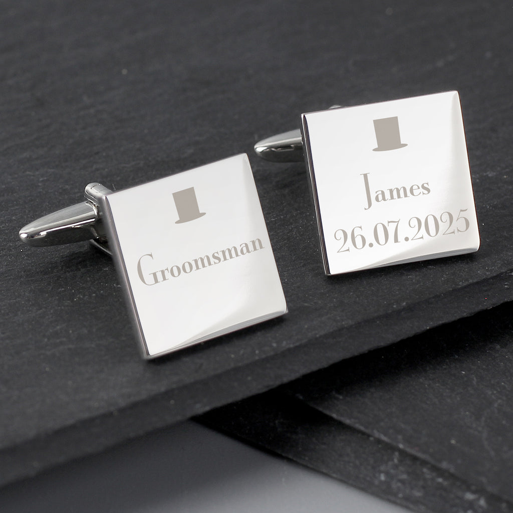 Personalised Groomsman Cufflinks | Wedding Gift